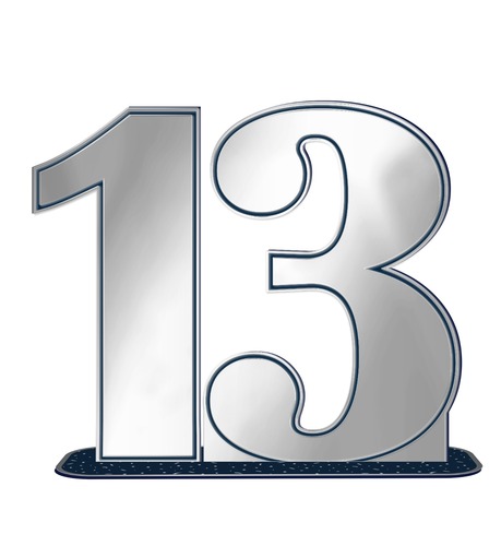 מרכז שולחן מהודר '13' לקישוט