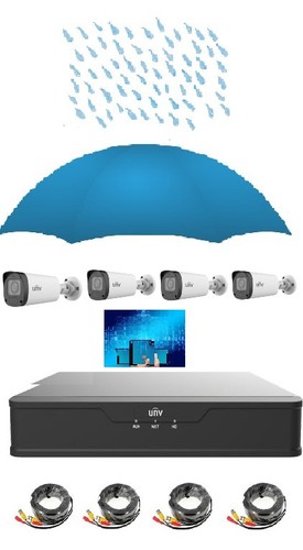 מערכת מצלמות אבטחה 4 מצלמותDUPF40M-F ו Uniview NVR301-S3 Series 