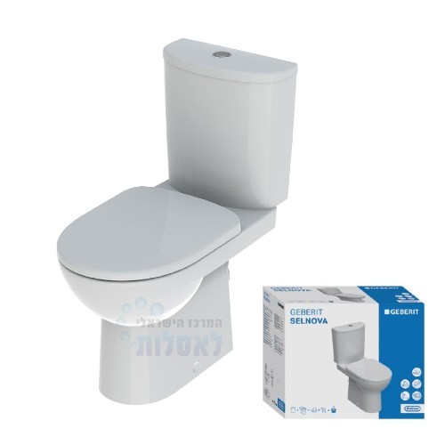 מונובלוק 501.753.00.1 GEBERIT | סט מונובלוק Rimfree כולל מושב הידראולי | לבן | Selnova סלנובה גבריט.