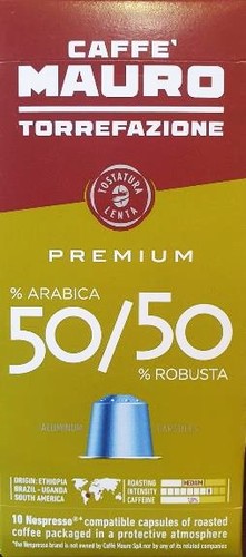 100 קפסולות מאורו פרימיום לנספרסו Mauro Premium