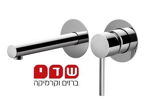  חמת ברז קיר פיה ארוכה סדרת מצדה דגם 305202 גוון כרום מבריק | יש לרכוש גוף פנימי בנפרד