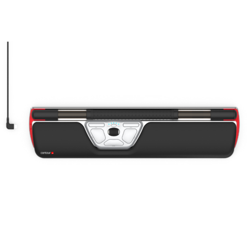 עכבר חוטי ארגונומי עם פד מובנה Contour Rollermouse Red