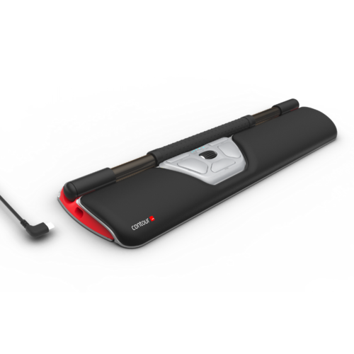 עכבר חוטי ארגונומי עם פד מובנה Contour Rollermouse Red