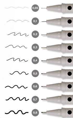 רפידוגרף/לינר Ecco Pigment fibre-tip pen 
