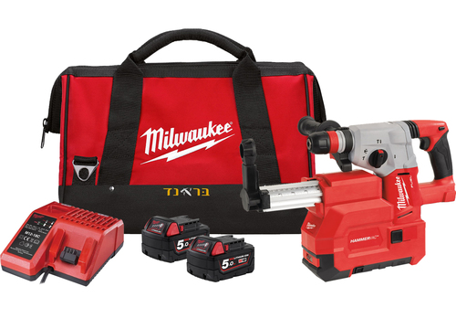 ערכת פטישון נטען 18V + שואב + שתי סוללות 5.0AH