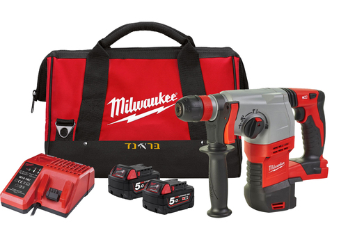 פטישון נטען 18V + פוטר מתחלף + שתי סוללות 5.0AH