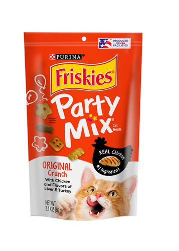 חטיף לחתול פריסקיז PARTY MIX אוריגניל קראנץ' עוף כבד והודו 60 גר'
