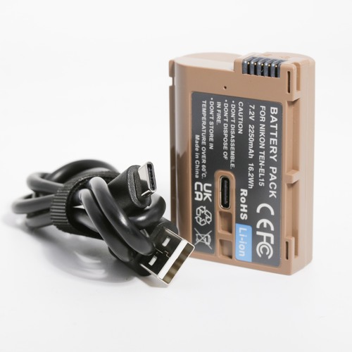 סוללה חליפית Nikon ten-el15 עם טעינת Type c