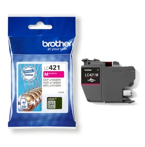 ראש דיו אדום מקורי brother LC421M