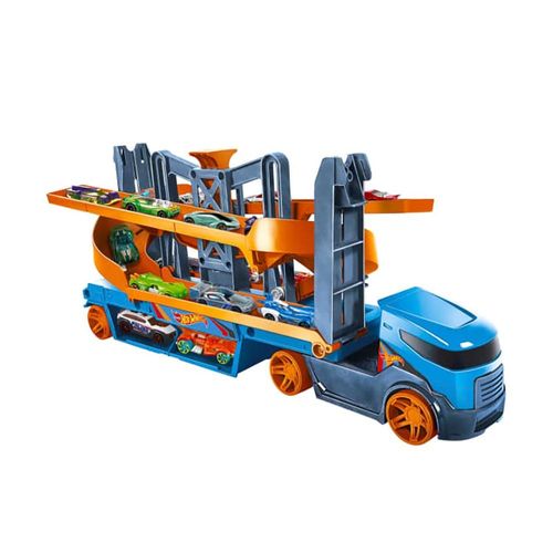 הוט ווילס - משאית מובילה מכוניות עם מסלול - HOT WHEELS GNM62
