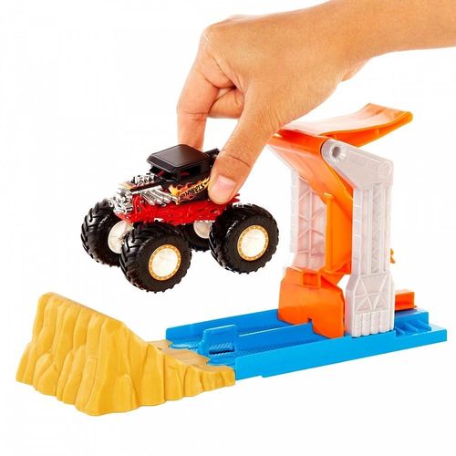 הוט ווילס - מאנסטר טראק משגר+רכב - HOT WHEELS GVK08