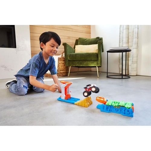 הוט ווילס - מאנסטר טראק משגר+רכב - HOT WHEELS GVK08