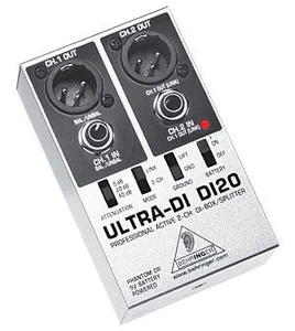 ULTRA-DI DI20 קופסת DI/מפצל קו דו ערוצי מקצועי