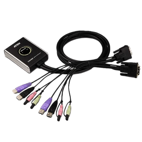 ATEN 2-Port USB DVI/Audio Cable KVM CS682