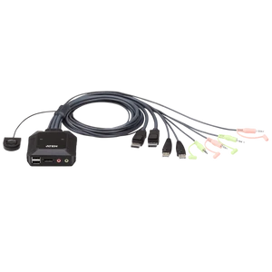 ATEN 2-Port USB DisplayPort Cable KVM Switch CS22DP