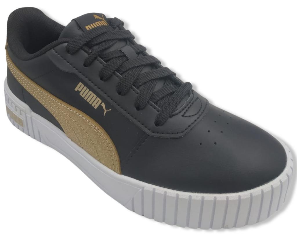סניקרס פומה לנשים Puma CARINA 2.0 Distressed בצבע שחור/ זהב