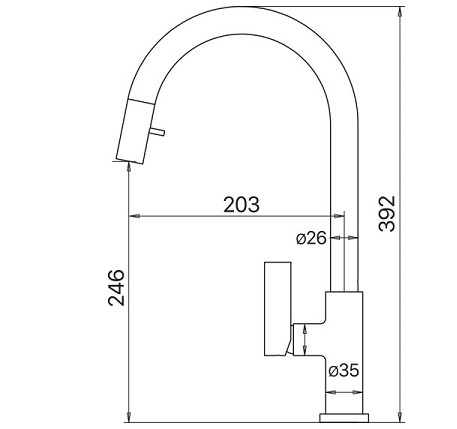 ברז מטבח נשלף חמת דגם 304469F20 רוז גולד