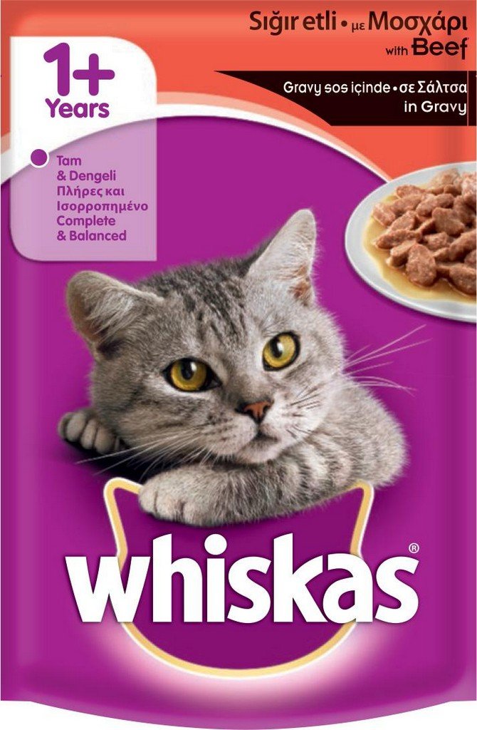 ויסקס פאוץ׳ בטעם בקר 85 גרם - Whiskas