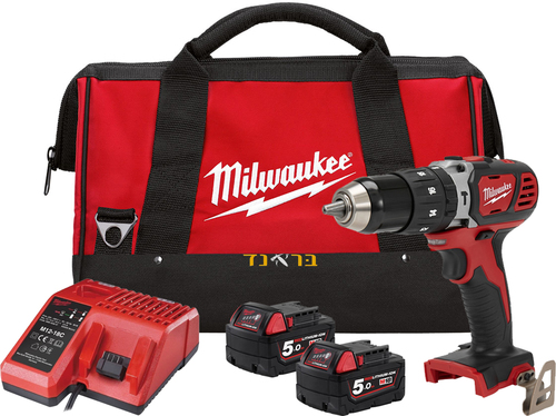 מברגה/מקדחה רוטטת 18V + שתי סוללות 5.0AH