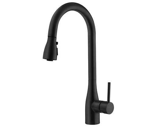 ברז מטבח PULL DOWN בסגנון מודרני - 3 מצבי זרימה. 304567 - שחור מט 