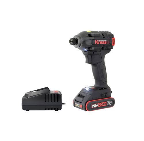 בנדל מברגת אימפקט 2A 20V + סוללה ומטען KRESS