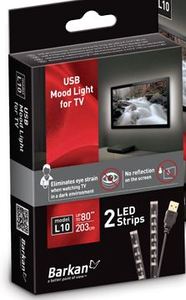 ערכת תאורה לד לבן TV  מופעלת USB ברקן