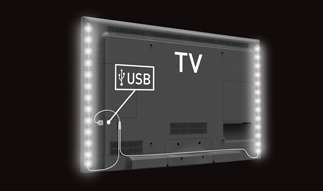 ערכת תאורה לד לבן TV  מופעלת USB ברקן