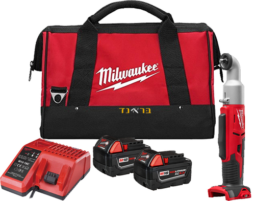 מפתח רטיטה זוויתי “ 18V 3/8 נטען + שתי סוללות 5.0AH