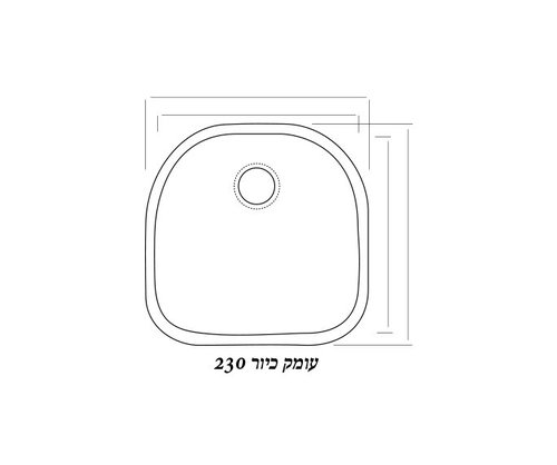 סולו - כיור מטבח בודד מנירוסטה להתקנה שטוחה 779903 מידה: 60 ס״מ