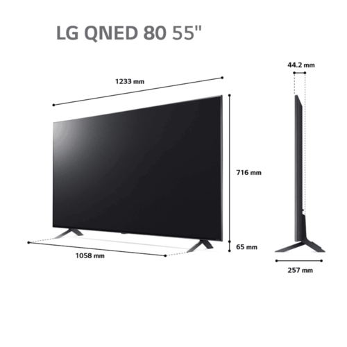 טלוויזיה חכמה LG בגודל 55 אינץ’ 4K דגם 55QNED806QA