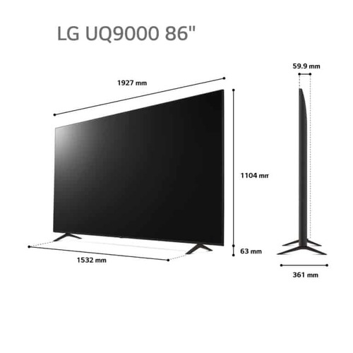 טלוויזיה חכמה LG בגודל 86 אינץ’ 4K דגם 86UQ90006LD