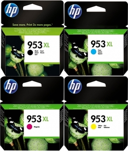 סט מלא 4 ראשי דיו מקוריים בכמות גדולה HP 953XL