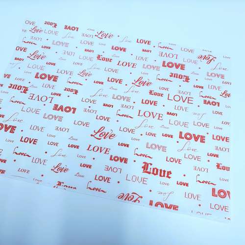 10 יחידות נייר עיתון LOVE בפונטים שונים