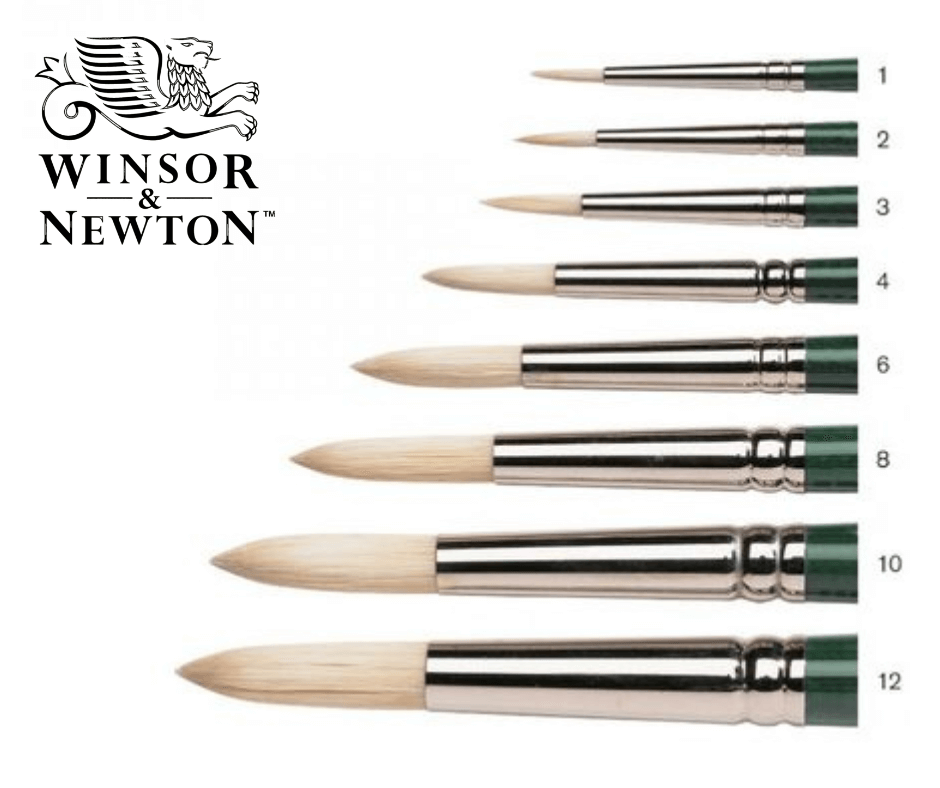מכחול שיער טבעי לצבעי שמן מסדרת Winton (עגול) במבחר גדלים