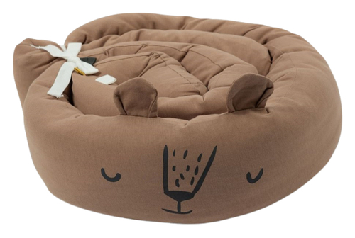 נחשוש - נחש בד ארוך 100% כותנה רך ונעים ליין רקום - חום