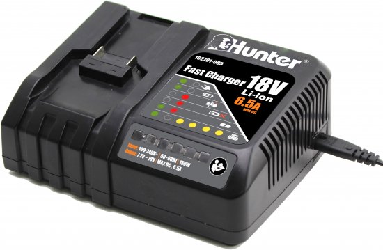 מטען לסוללת ליתיום בטעינה מהירה 102701-005 Hunter 18V 6.5mA האנטר