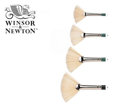 מכחול שיער טבעי לצבעי שמן מסדרת Winton (מניפה) במבחר גדלים