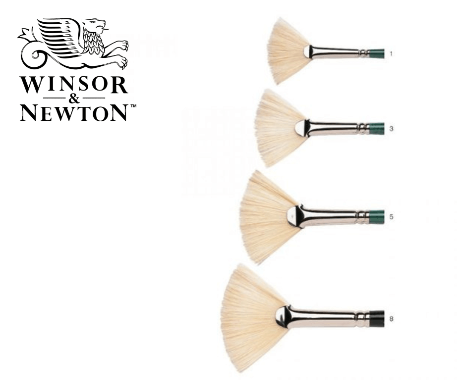 מכחול שיער טבעי לצבעי שמן מסדרת Winton (מניפה) במבחר גדלים
