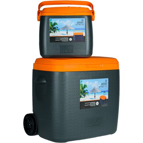 סט צידניות קשיחות KEY WEST SET GREY/ORANGE מבית Aztec
