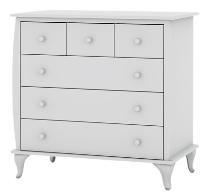 שידת תינוק אייל עם מגירות טריקה שקטה - לבן