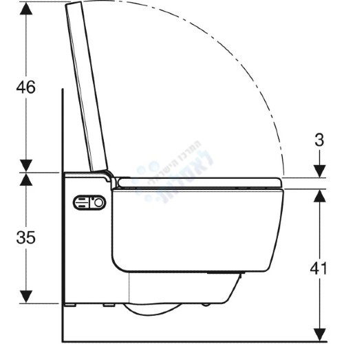 GEBERIT 146.214.11.1 | אסלה RimFree חכמה AquaClean MERA Comfort | גבריט מארה קומפורט מסדרת אקווה קלין. צבע לבן