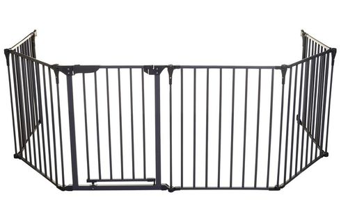 שער בטיחות מודולארי 3 ב 1 הופך גם ללול משחק דגם רויאל - אפור פחם