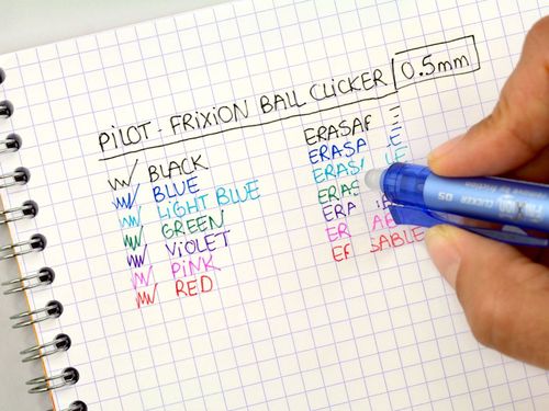 עט מחיק עם לחצן 0.5 FRIXION CLICKER במגוון צבעים