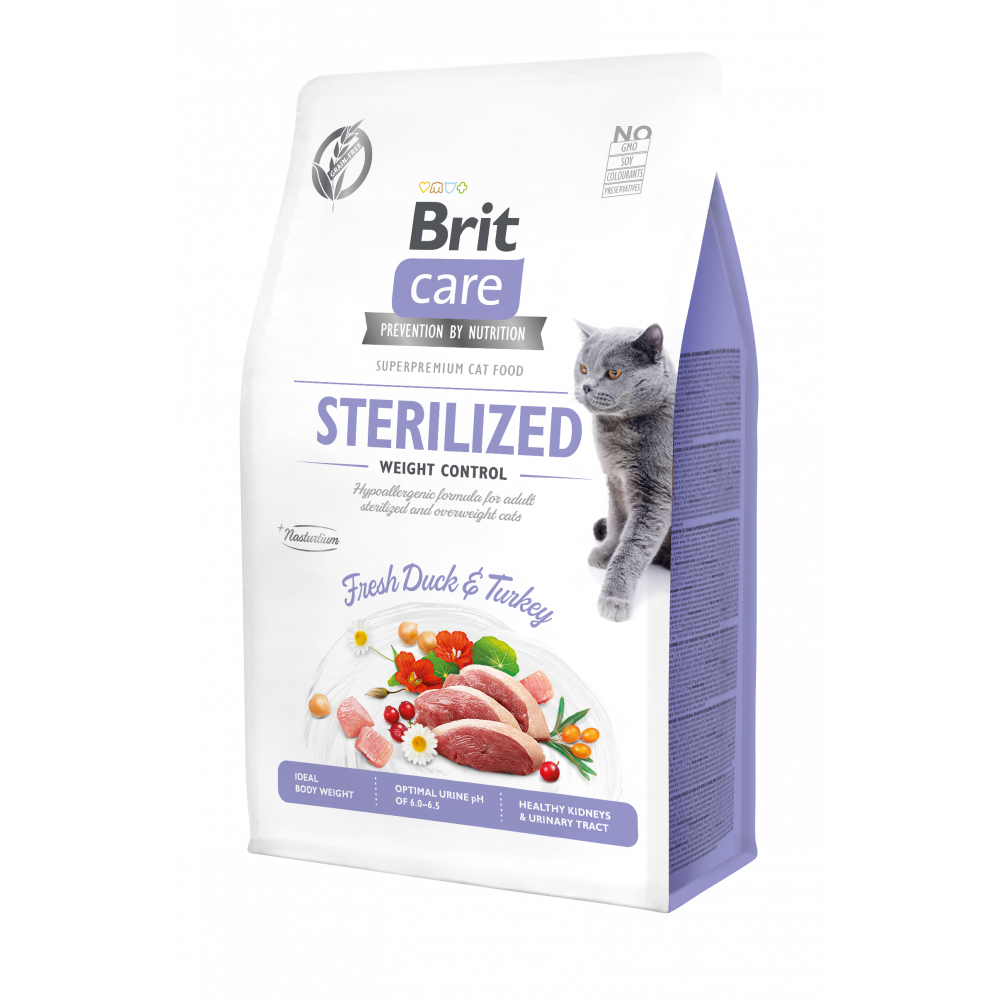 בריט קר 2 ק"ג מסורס לייט Brit Care Sterilized Weight Control