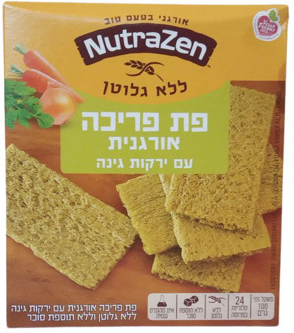 פת פריכה אורגנית עם ירקות גינה NutraZen