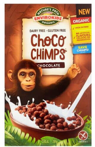 CHOCO CHIMPS - כדורוני תירס אורגניים בתוספת קקאו