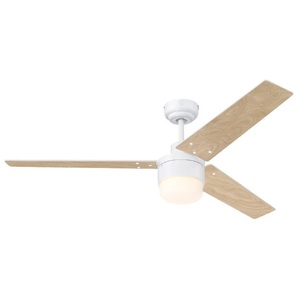 מאוורר תקרה 52" מסדרת Talia דגם 73068-2848 גוף בצבע לבן וכנפיים בגוון לבן/מייפל Westinghouse