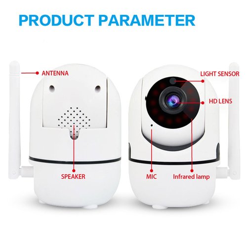 מצלמה IP ממונעת PT HD 1080P 4MP עם ראיית לילה והקלטה על כרטיס זיכרון