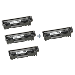 HP 12A טונר שחור תואם 3 יחידות + 1 יחידה מתנה Q2612A