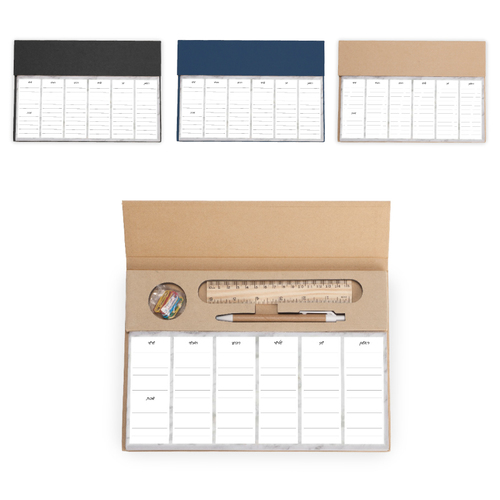 לוח תכנון שבועי שולחני למשרד וללימודים Planner